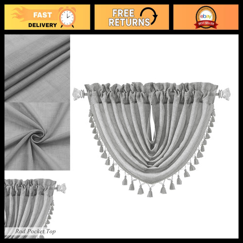 Silver gray waterfall - gray, valance